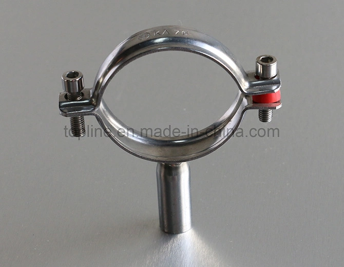 Sanitary 304 Stainless Steel Casting Pipe Holder with Weld Stem in Various Sizes