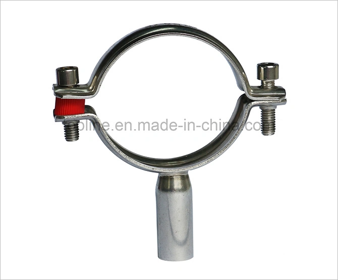 Sanitary 304 Stainless Steel Casting Pipe Holder with Weld Stem in Various Sizes