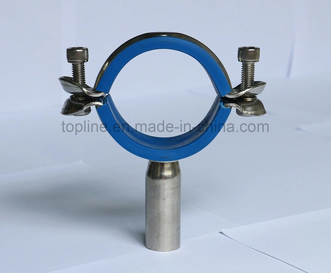 Sanitary 304 Stainless Steel Casting Pipe Holder with Weld Stem in Various Sizes