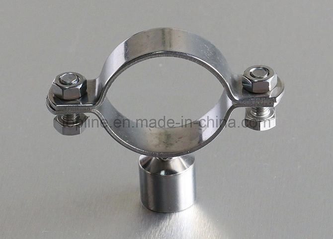 Sanitary 304 Stainless Steel Casting Pipe Holder with Weld Stem in Various Sizes